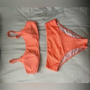 Popvil swim suit 2 piece. - peach - like new